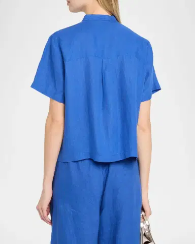 Eileen Fisher Button-Down Organic Linen Shirt | Thumbnail 3 Eileen Fisher Button-Down Organic Linen Shirt | Thumbnail 3