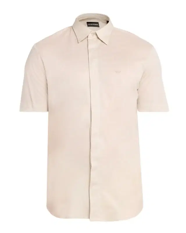Men's Cotton Tonal Texture Short-Sleeve Shirt