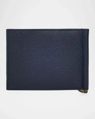 Ferragamo Men's Leather Micro-Gancio Money Clip Wallet | Thumbnail 4