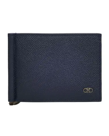 Ferragamo Men's Leather Micro-Gancio Money Clip Wallet | Thumbnail 1