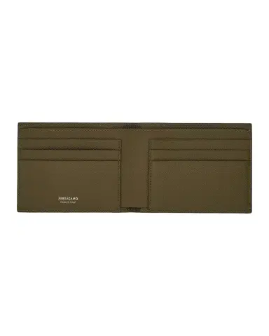 Ferragamo Men's Micro-Gancio Hammered Leather Bifold Wallet | Thumbnail 1 Ferragamo Men's Micro-Gancio Hammered Leather Bifold Wallet | Thumbnail 1