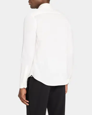 Emporio Armani Men's Diamond-Knit Cotton Jacquard Sport Shirt | Thumbnail 3
