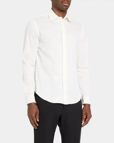 Emporio Armani Men's Diamond-Knit Cotton Jacquard Sport Shirt | Thumbnail 4