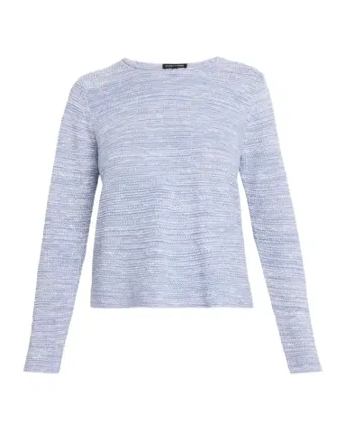 Eileen Fisher Crewneck Melange Knit Sweater | Thumbnail 1 Eileen Fisher Crewneck Melange Knit Sweater | Thumbnail 1