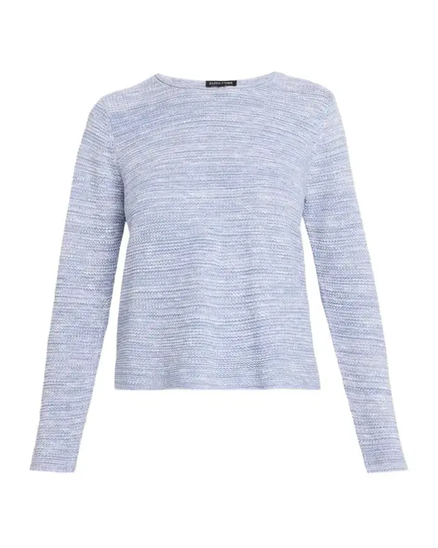 Eileen Fisher Crewneck Melange Knit Sweater