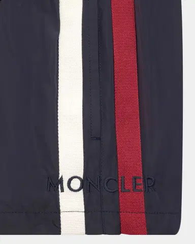 Moncler Boy's Logo-Embroidered Swim Shorts, Size 4-6 | Thumbnail 3