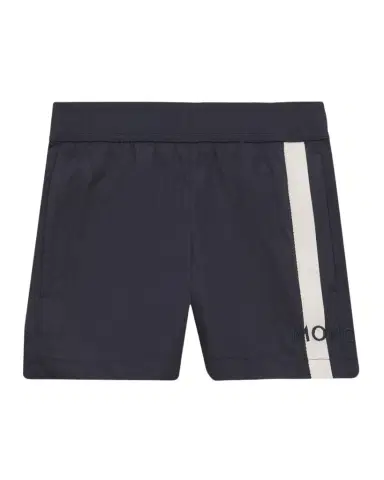 Moncler Boy's Logo-Embroidered Swim Shorts, Size 4-6 | Thumbnail 1