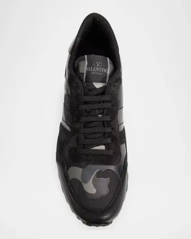 Valentino Garavani Men's Rockrunner Nylon and Leather Sneakers | Thumbnail 5 Valentino Garavani Men's Rockrunner Nylon and Leather Sneakers | Thumbnail 5