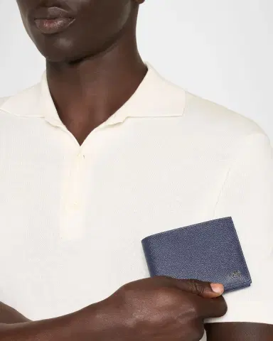 Ferragamo Men's Leather Micro-Gancio Bifold Wallet | Thumbnail 2 Ferragamo Men's Leather Micro-Gancio Bifold Wallet | Thumbnail 2