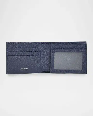 Ferragamo Men's Leather Micro-Gancio Bifold Wallet | Thumbnail 3 Ferragamo Men's Leather Micro-Gancio Bifold Wallet | Thumbnail 3