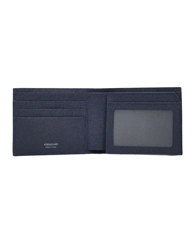 Ferragamo Men 's Leather Micro-Gancio Bifold Wallet