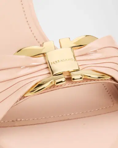 Ferragamo Witty 70mm Leather Sandals with Gancini Ornament | Thumbnail 4