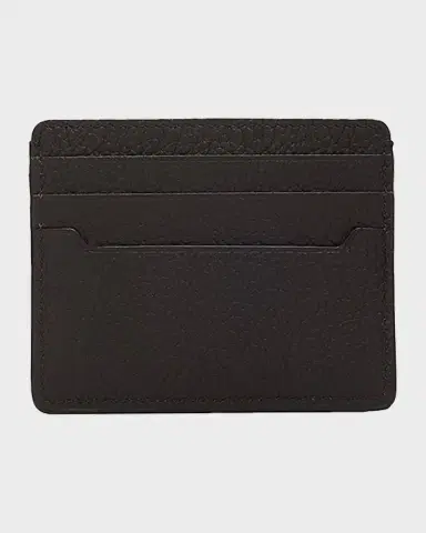 Brioni Men 's Hammered Metal Plaque Card Holder in Grained Leather | Thumbnail 7 Brioni Men 's Hammered Metal Plaque Card Holder in Grained Leather | Thumbnail 7