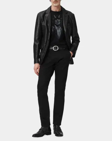 JOHN VARVATOS Men's AC/DC Highway to Hell Raw-Edge Crewneck T-Shirt | Thumbnail 2 JOHN VARVATOS Men's AC/DC Highway to Hell Raw-Edge Crewneck T-Shirt | Thumbnail 2