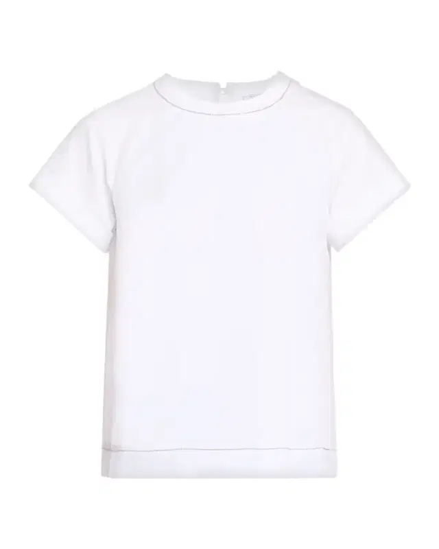 Crewneck Raglan-Sleeve Linen Shirt