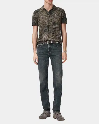 JOHN VARVATOS Men's Perkins Degrade Jacquard Polo Shirt | Thumbnail 2 JOHN VARVATOS Men's Perkins Degrade Jacquard Polo Shirt | Thumbnail 2