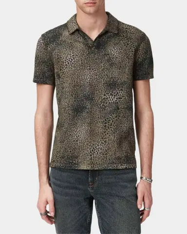 JOHN VARVATOS Men's Perkins Degrade Jacquard Polo Shirt | Thumbnail 4 JOHN VARVATOS Men's Perkins Degrade Jacquard Polo Shirt | Thumbnail 4