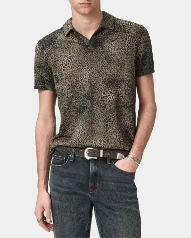JOHN VARVATOS Men's Perkins Degrade Jacquard Polo Shirt | Thumbnail 7 JOHN VARVATOS Men's Perkins Degrade Jacquard Polo Shirt | Thumbnail 7