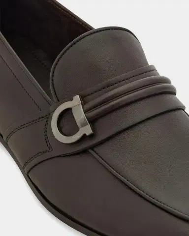 Ferragamo Men's Side-Gancio Leather Loafers | Thumbnail 2