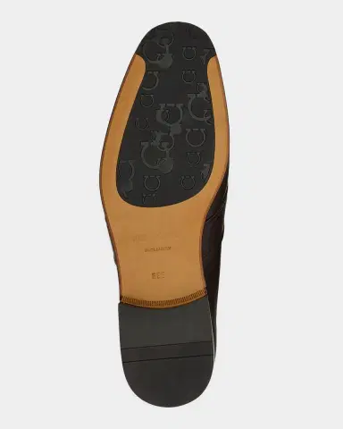 Ferragamo Men's Side-Gancio Leather Loafers | Thumbnail 4