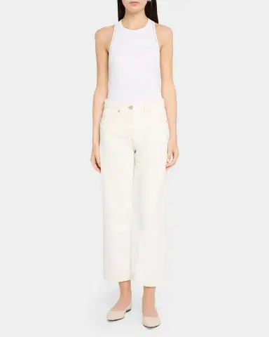 Peserico Crewneck Stretch Linen-Cotton Tank Top | Thumbnail 2