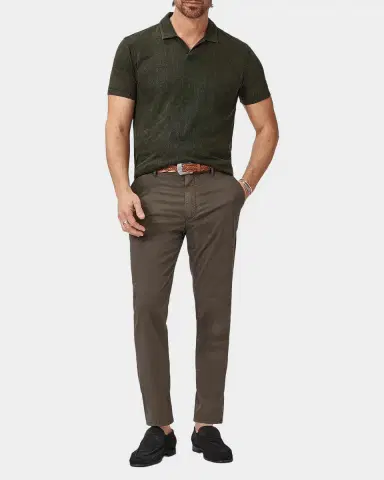 JOHN VARVATOS Men's Zion Garment-Dyed Jacquard Polo Shirt | Thumbnail 2 JOHN VARVATOS Men's Zion Garment-Dyed Jacquard Polo Shirt | Thumbnail 2