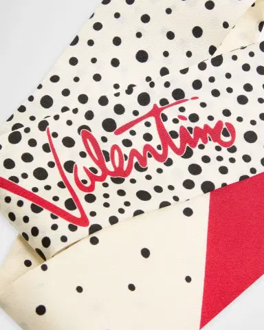 Valentino Garavani Little Stars Starry Silk Bandeaux Scarf | Thumbnail 3 Valentino Garavani Little Stars Starry Silk Bandeaux Scarf | Thumbnail 3