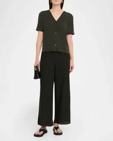 Eileen Fisher V-Neck Rib Knit Jersey Top | Thumbnail 2 Eileen Fisher V-Neck Rib Knit Jersey Top | Thumbnail 2