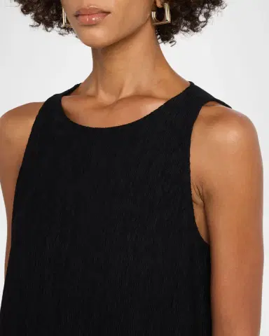 Eileen Fisher Sleeveless Crinkled Maxi Shift Dress | Thumbnail 4 Eileen Fisher Sleeveless Crinkled Maxi Shift Dress | Thumbnail 4