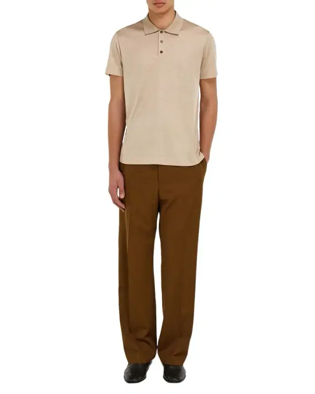 en 's Silk Jersey Polo Shirt