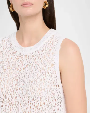 Eileen Fisher Slubby Organic Cotton Open-Knit Tank | Thumbnail 5 Eileen Fisher Slubby Organic Cotton Open-Knit Tank | Thumbnail 5