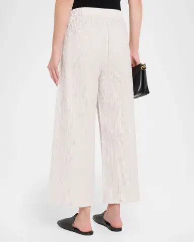 Eileen Fisher Wide-Leg Crinkled Ankle Pants | Thumbnail 3 Eileen Fisher Wide-Leg Crinkled Ankle Pants | Thumbnail 3