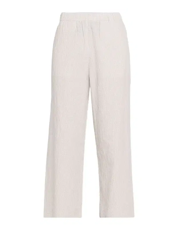 Wide-Leg Crinkled Ankle Pants