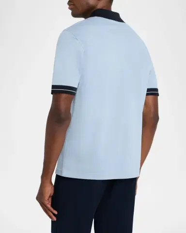 Ferragamo Men's Contrast-Trim Cotton Pique Polo Shirt | Thumbnail 2