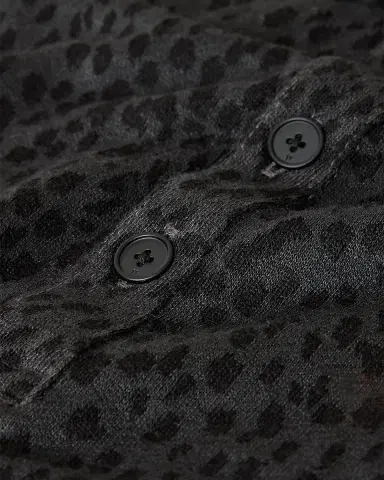 JOHN VARVATOS Men's Marcel Cheetah Jacquard Polo Shirt | Thumbnail 6 JOHN VARVATOS Men's Marcel Cheetah Jacquard Polo Shirt | Thumbnail 6