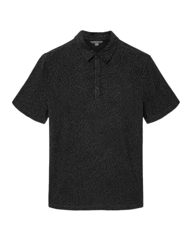 JOHN VARVATOS Men's Marcel Cheetah Jacquard Polo Shirt | Thumbnail 1 JOHN VARVATOS Men's Marcel Cheetah Jacquard Polo Shirt | Thumbnail 1