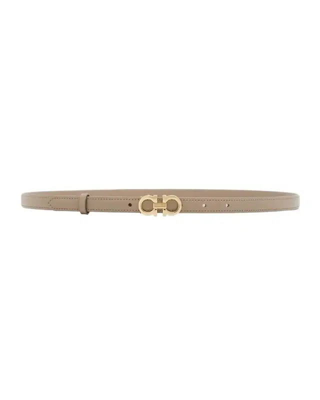 Ferragamo Thin Leather Gancini Belt