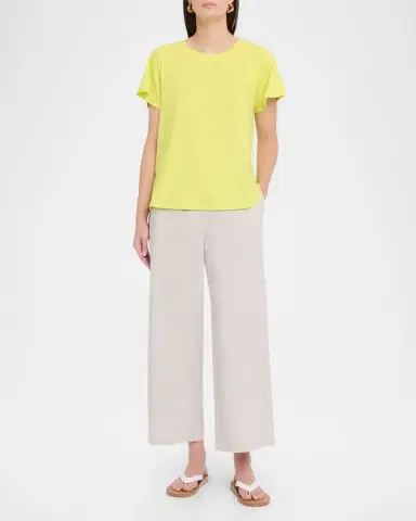Eileen Fisher Crewneck Slubby Organic Cotton Top | Thumbnail 2 Eileen Fisher Crewneck Slubby Organic Cotton Top | Thumbnail 2