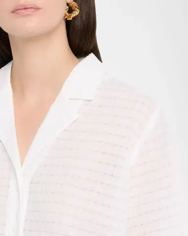 Eileen Fisher Boxy Textured Organic Cotton-Blend Shirt | Thumbnail 5 Eileen Fisher Boxy Textured Organic Cotton-Blend Shirt | Thumbnail 5