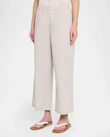 Eileen Fisher Seersucker Check Organic Cotton Pants | Thumbnail 4 Eileen Fisher Seersucker Check Organic Cotton Pants | Thumbnail 4