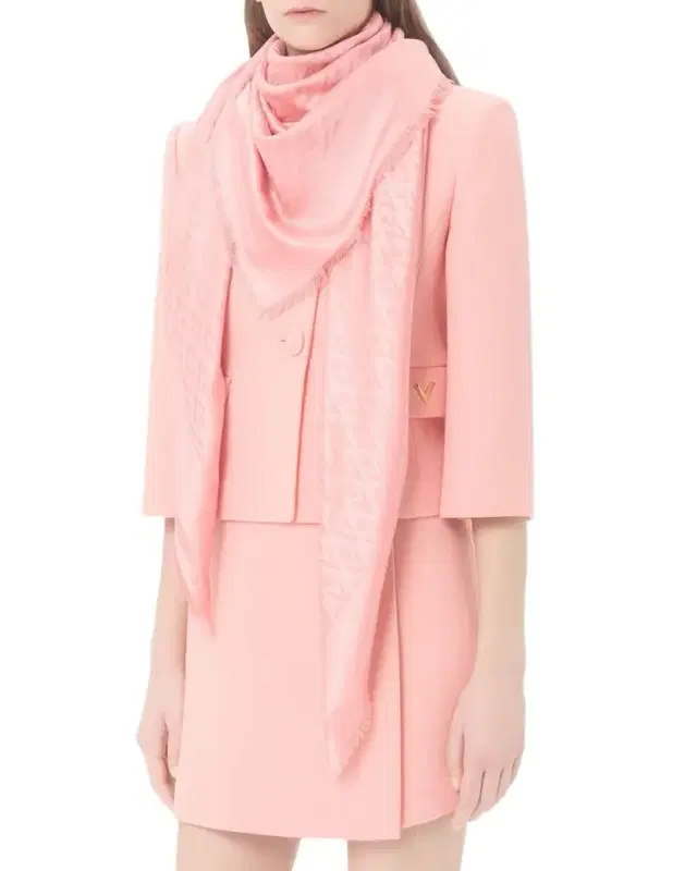 Valentino Garavani Toute La V Wool and Silk Shawl