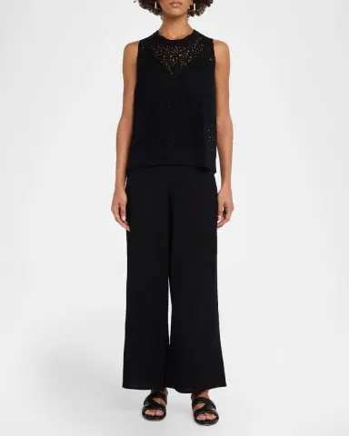 Eileen Fisher Slubby Organic Cotton Open-Knit Tank | Thumbnail 2 Eileen Fisher Slubby Organic Cotton Open-Knit Tank | Thumbnail 2