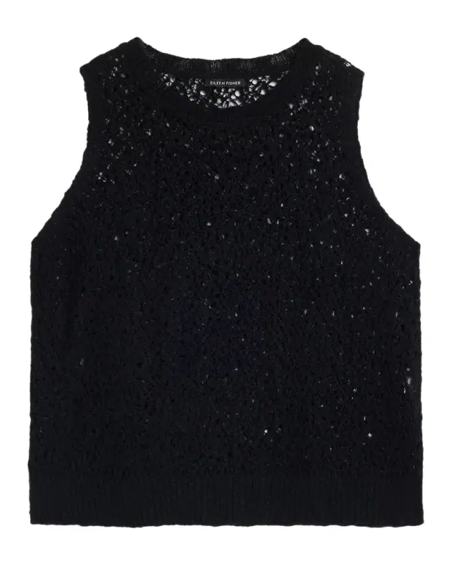 Eileen Fisher Slubby Organic Cotton Open-Knit Tank