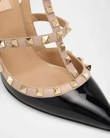 Valentino Garavani 100mm Rockstud Patent Leather Pumps | Thumbnail 4