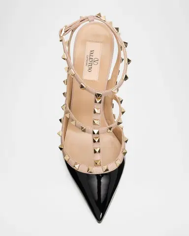 Valentino Garavani 100mm Rockstud Patent Leather Pumps | Thumbnail 5
