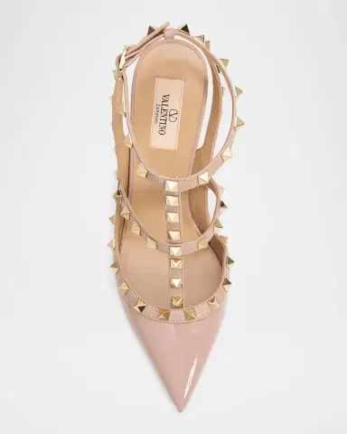 Valentino Garavani 100mm Rockstud Patent Leather Pumps | Thumbnail 5