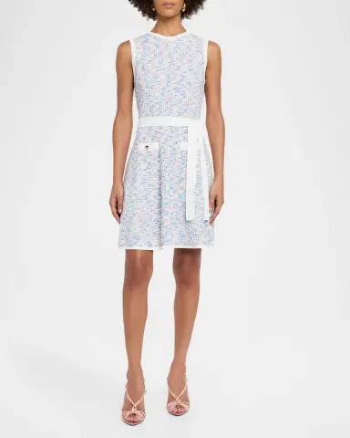 Shoshanna Coco Sleeveless Tweed Knit Mini Dress | Thumbnail 2