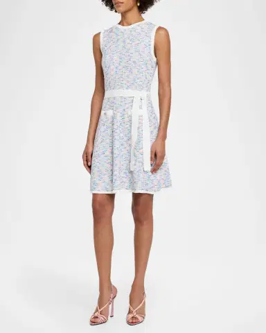 Shoshanna Coco Sleeveless Tweed Knit Mini Dress | Thumbnail 4