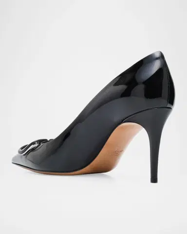 Valentino Garavani 80mm VLogo Patent Leather Pumps | Thumbnail 3