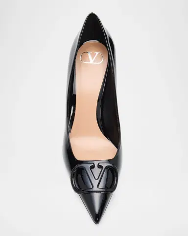 Valentino Garavani 80mm VLogo Patent Leather Pumps | Thumbnail 5
